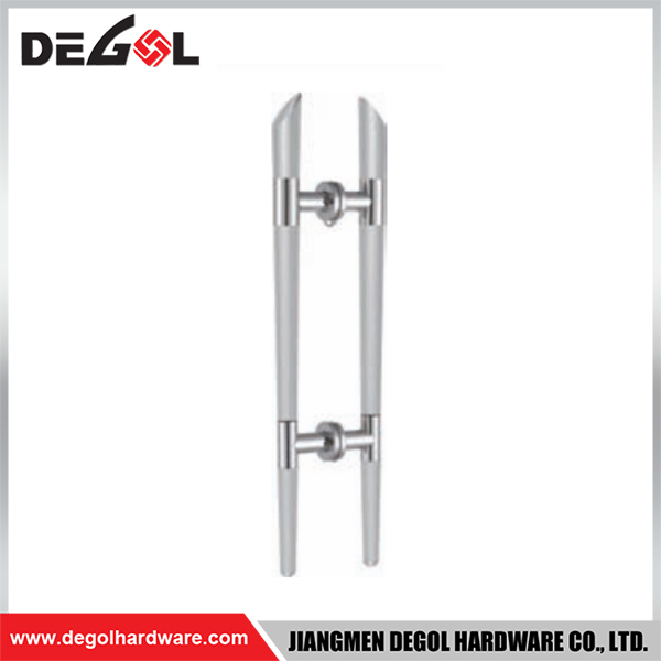 YE114 Herraje para puerta de cristal cromado satinado negro