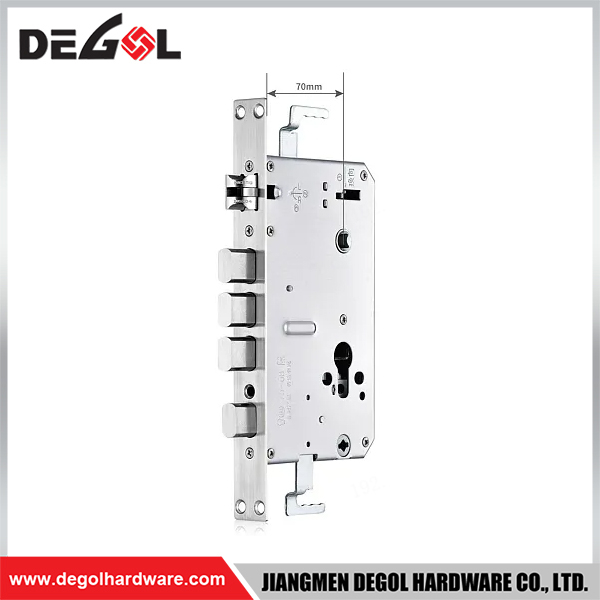 CC2085mm;CC4585mm Cuerpo de cerradura de varios pernos de acero inoxidable plateado con gancho fabricado en China