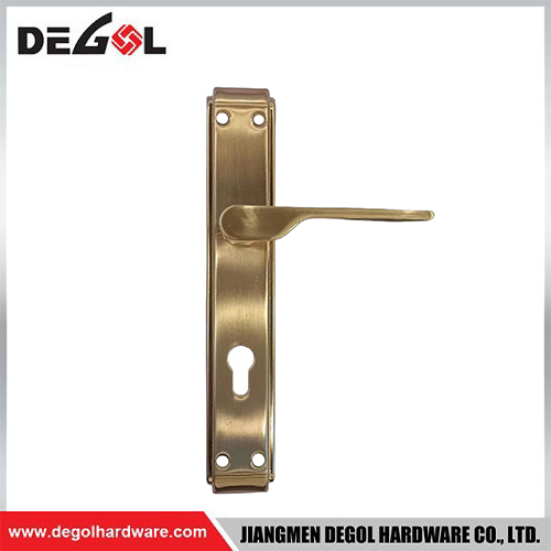 Cerradura de puerta cuadrada de aluminio y Zinc de alta calidad LP1012, conjunto de cerradura de puerta con manija de Panel y llaves