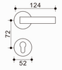 Manija de puerta de entrada de zinc y aluminio, agarre seguro, decoración elegante para el hogar