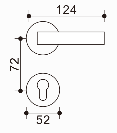 Manija de puerta de entrada de zinc y aluminio, agarre seguro, decoración elegante para el hogar