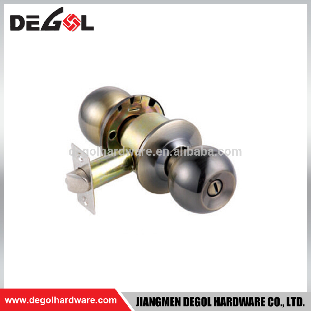 Cerradura de pomo de puerta cilíndrica manual de acero inoxidable de acero satinado duradero