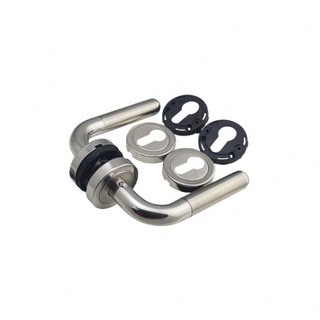 Manija de puerta plana de acero inoxidable para hotel de la mejor marca de 130 mm