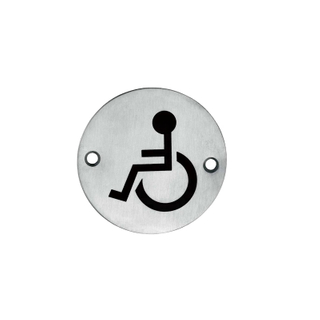 Inodoro con discapacidad de acero inoxidable Sign