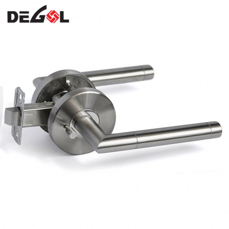 Juego de cerradura de manija de puerta de baño de aleación de zinc estilo americano BK