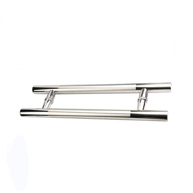 Tirador de puerta de vidrio tubular de acero inoxidable de estilo H de diseño moderno de alta calidad