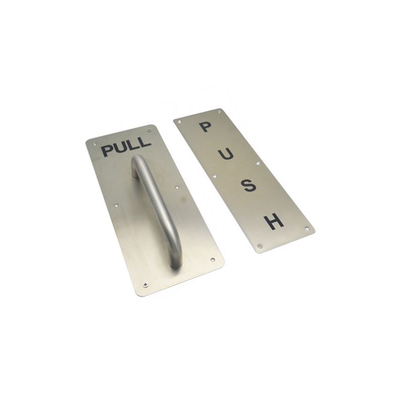 Tirador de puerta multifuncional de empuje con placa para ventas al por mayor