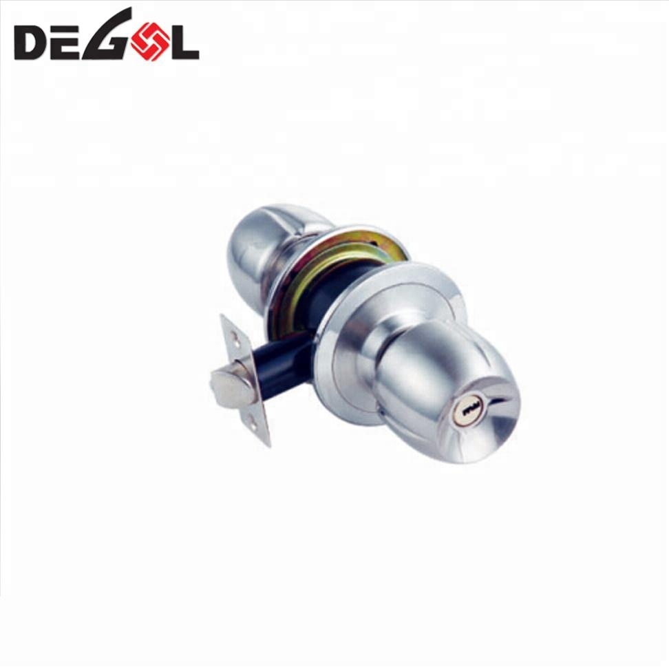 Cerradura de puerta antirrobo con acabado de acero inoxidable