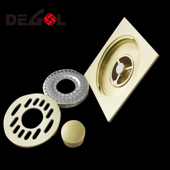 Tirador de puerta con tubo de drenaje de piso con inserción de azulejo cuadrado