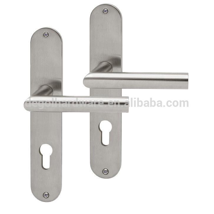 Placa de manija de puerta con cerradura de embutir