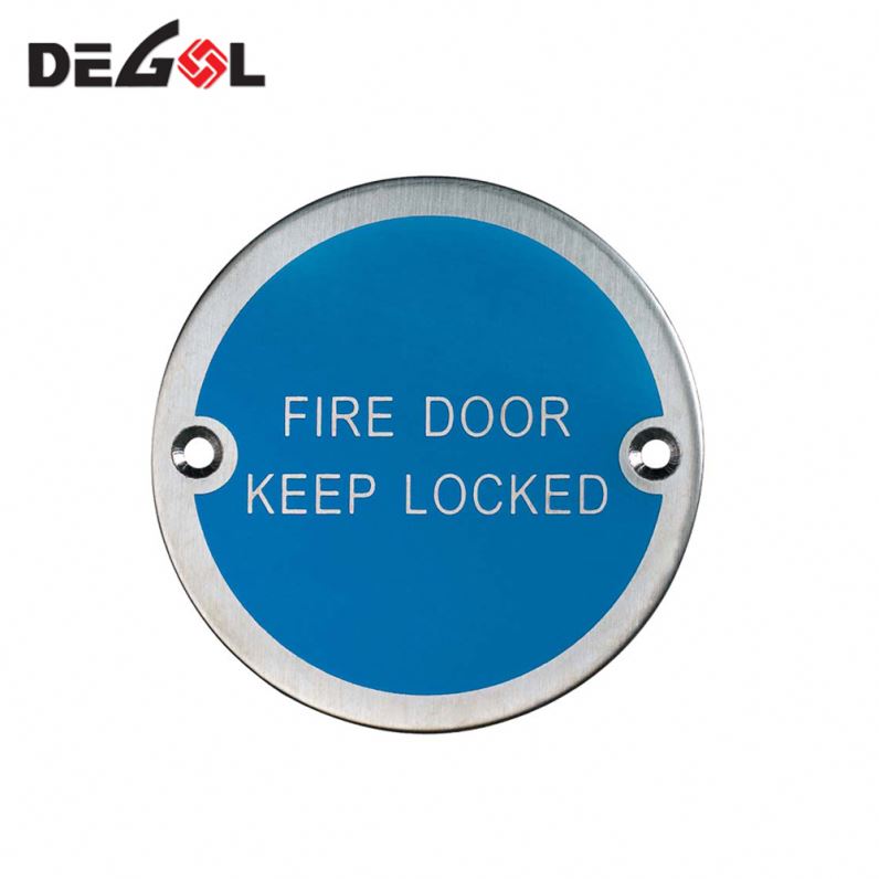 Letrero de metal redondo para puerta de metal macho y hembra