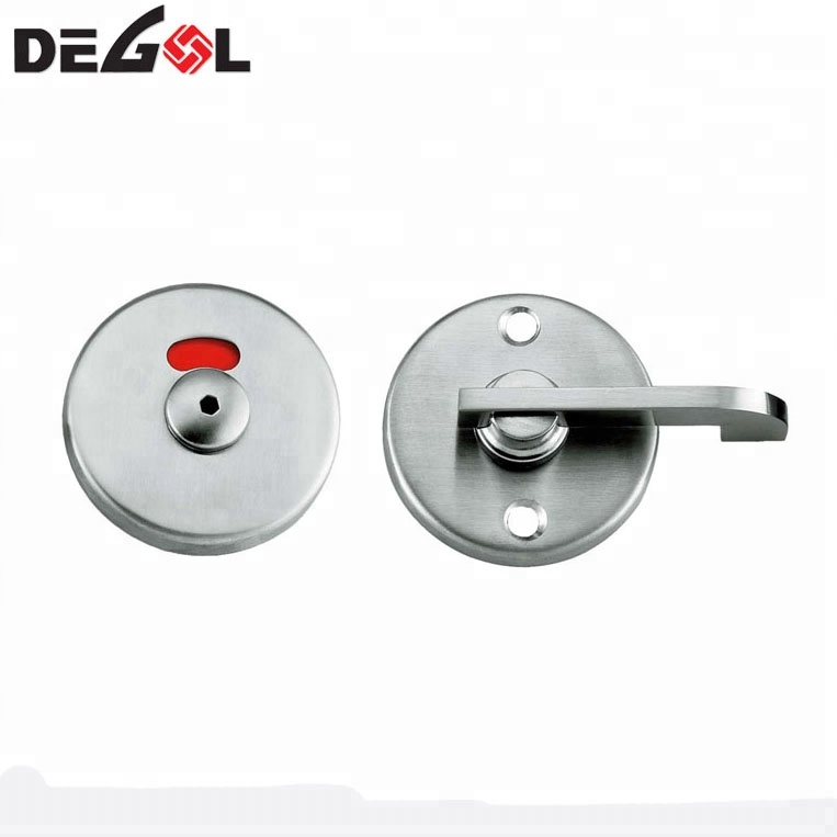 Cerradura de acero inoxidable para inodoro y baño con indicador de puerta