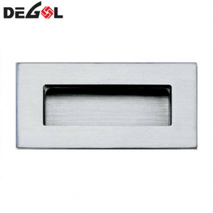 Tirador empotrado de acero inoxidable para puerta corrediza de vidrio