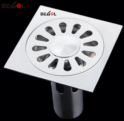 Tirador de puerta con pies con azulejo cuadrado Insertar drenaje de piso