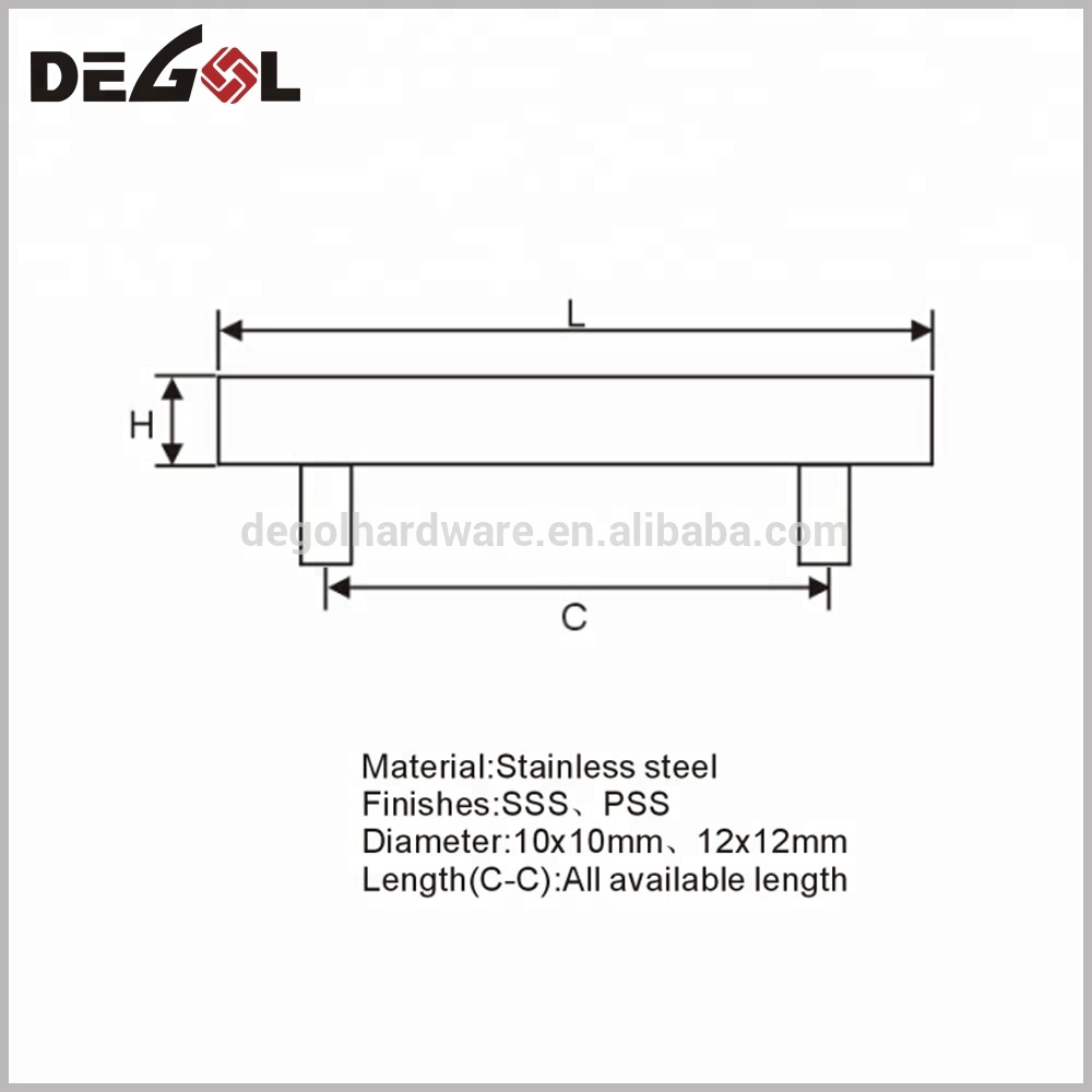 Manufactura de China manija de gabinete de cocina de cajón de dormitorio de acero inoxidable simple