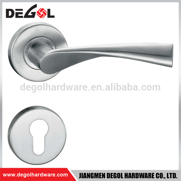 De acero inoxidable de alta calidad sólido palanca apartamento brillante oro europeo antiguo puerta manija