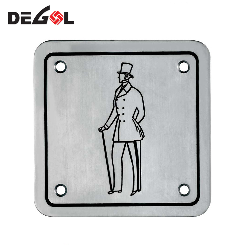 Placa de puerta de señal de prohibido fumar de acero inoxidable SP1019 para centro comercial