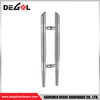YE115 Herraje para puerta de cristal cromado satinado negro