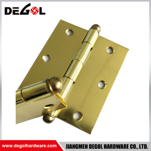 Bisagras de puerta de hierro pulido dorado de 3*2,5 pulgadas fabricadas en Jiangmen, China