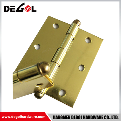Bisagras de puerta de hierro pulido dorado de 3*2,5 pulgadas fabricadas en Jiangmen, China