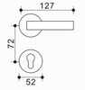 Elegante palanca de puerta de zinc y aluminio, aleación resistente, perfecta para puertas elegantes