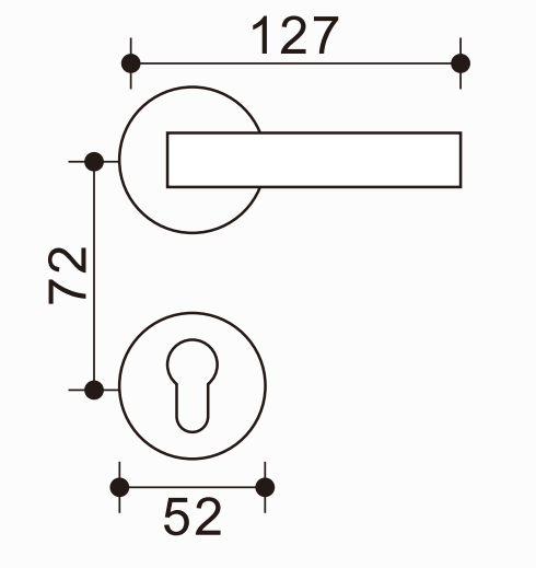 Elegante palanca de puerta de zinc y aluminio, aleación resistente, perfecta para puertas elegantes