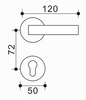 Manija de palanca duradera de zinc y aluminio, aleación de aluminio, bajo mantenimiento