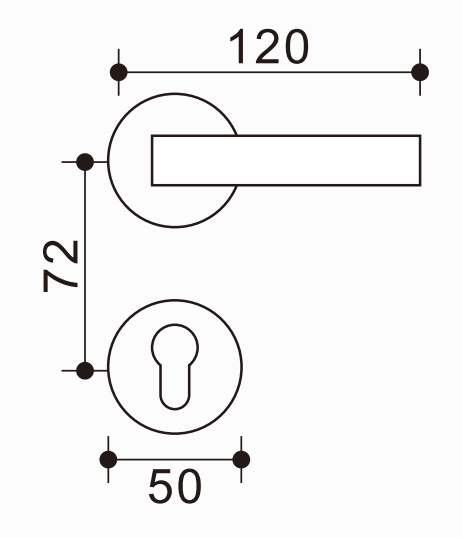 Manija de palanca duradera de zinc y aluminio, aleación de aluminio, bajo mantenimiento