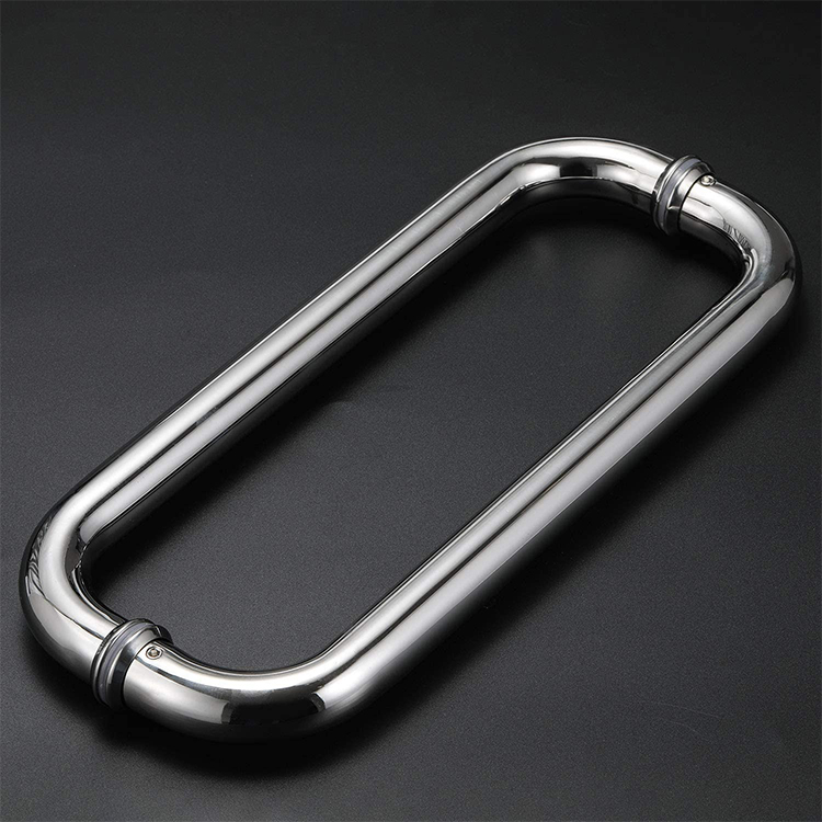 Tirador Sus304 de puerta de cristal de entrada espalda con espalda de acero inoxidable DP1003