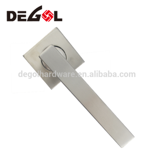 Manija de puerta tipo palanca de acero inoxidable 304 manijas de puerta cuadradas de cromo industrial