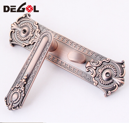 manija de la puerta de lujo de color rosa dorado real