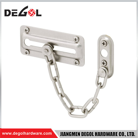 Cadena de puerta satinada con bola deslizante plateada de acero inoxidable de 124x63x22mm