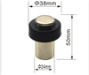 Tope de puerta de goma maciza de metal decorativo