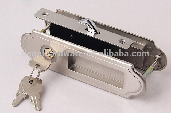 Cerradura de puerta corrediza de madera clásica cerradura de puerta corrediza de aleación de zinc cobre cobre latón antiguo