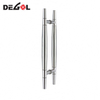 Tirador de puerta de vidrio tubular de acero inoxidable estilo H, diseño moderno de alta calidad