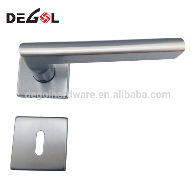Manija cuadrada de acero inoxidable estilo americano, última manija de la puerta del ángel derecho
