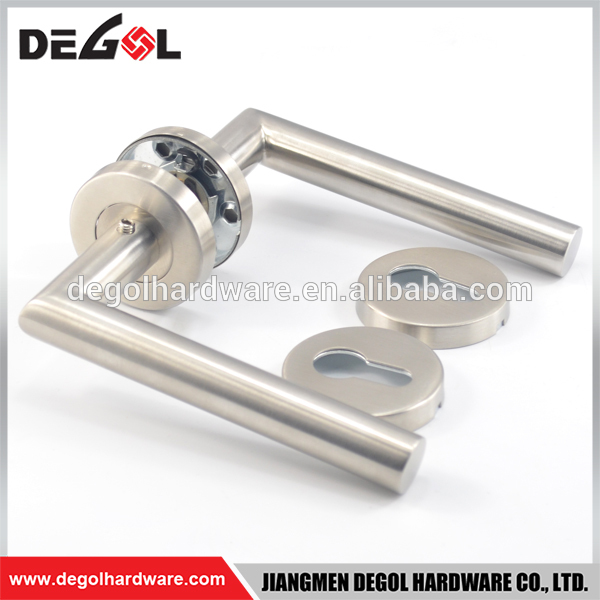 Manija de puerta de palanca de doble cara de acero inoxidable de estilo europeo