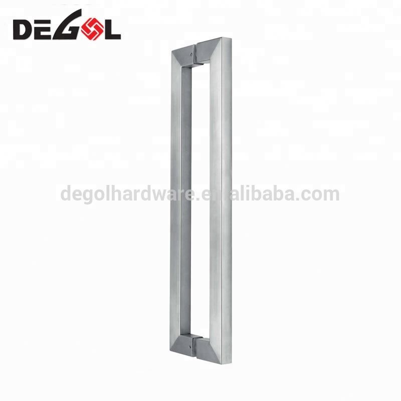 Tirador de puerta de cristal de acero inoxidable satinado vendedor caliente