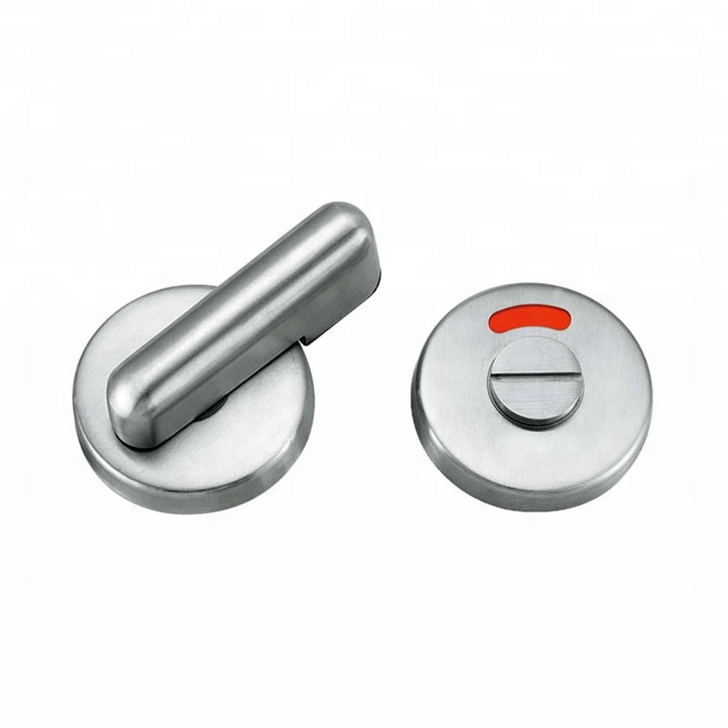 Cerradura de acero inoxidable para inodoro y baño con indicador de puerta