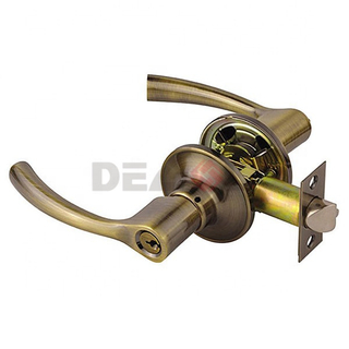 Aleación de zinc Rosa Privacidad Cuarto de baño Dormitorio Níquel satinado Cerradura de puerta de madera con manija