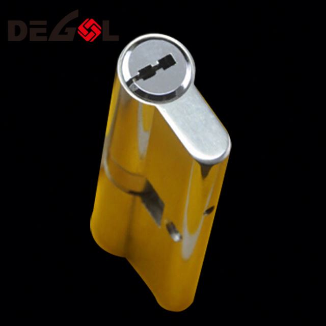 Buena calidad de acero inoxidable bicolor ss cerradura de la manija de la puerta con placa