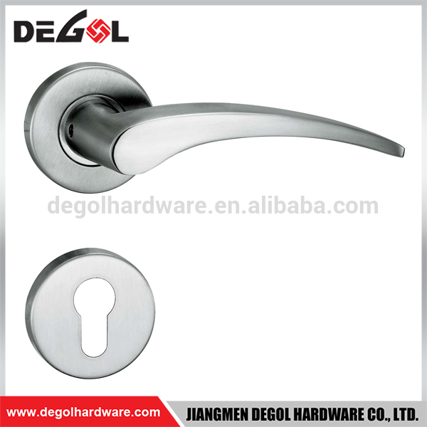 De acero inoxidable de alta calidad sólido palanca apartamento brillante oro europeo antiguo puerta manija