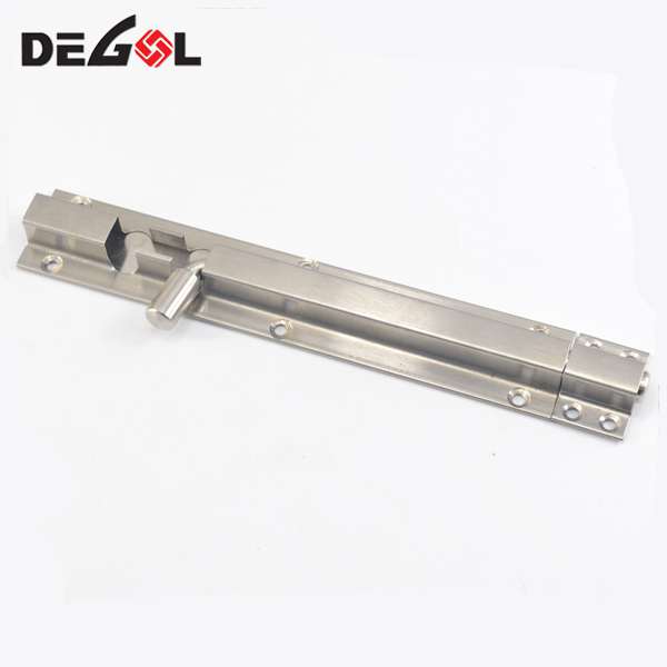 Pernos deslizantes de acero inoxidable plateados de 4 pulgadas, pernos de puerta de seguridad