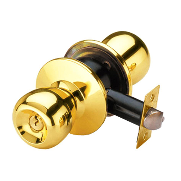 BDL1069 Cerradura de puerta simulada con perilla redonda de color dorado 
