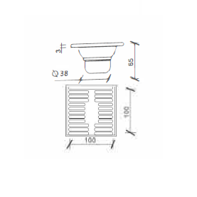 XG-328ADF1 Drenaje de piso de acero inoxidable 304 con trefilado de 2,8 mm de espesor para baño y cocina