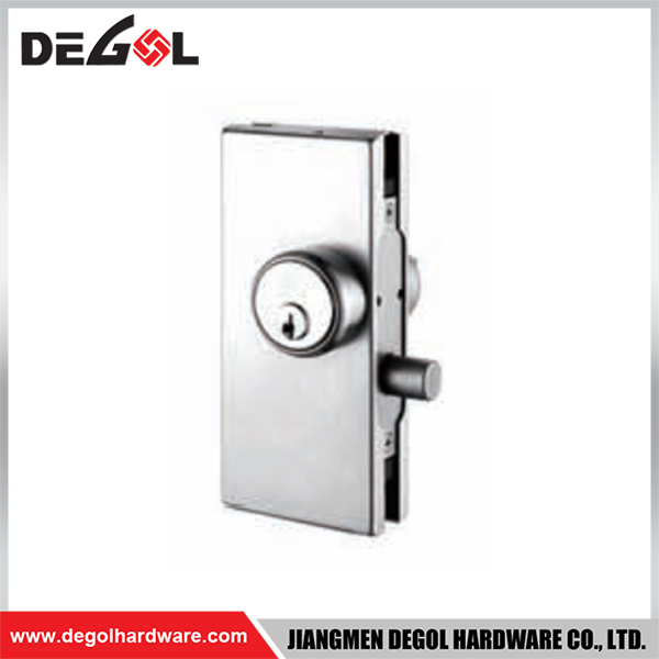 YE214 Herraje para puerta de cristal cromado satinado negro