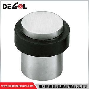 Tope de puerta cilíndrico de acero inoxidable plateado de China 35 * 40 mm 