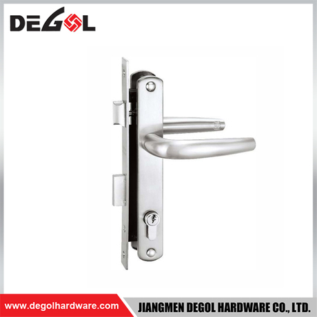 SL1011 Cerradura de puerta corrediza de vidrio de aluminio estrecha de 85 mm con contraseña impermeable para exteriores con aplicación TTlock manija de puerta de doble cara 