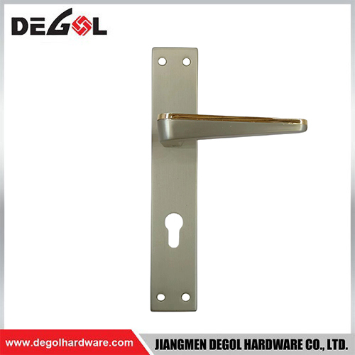 Cerradura de puerta cuadrada de aluminio y Zinc de alta calidad LP1010, conjunto de cerradura de puerta con manija de Panel y llaves