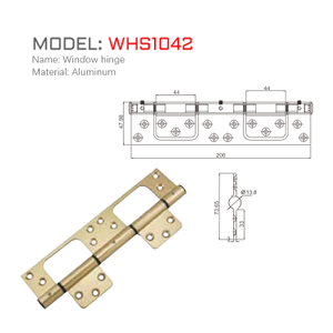 Bisagras de ventana de aluminio duraderas doradas WHS1042 para mejoras en el hogar moderno